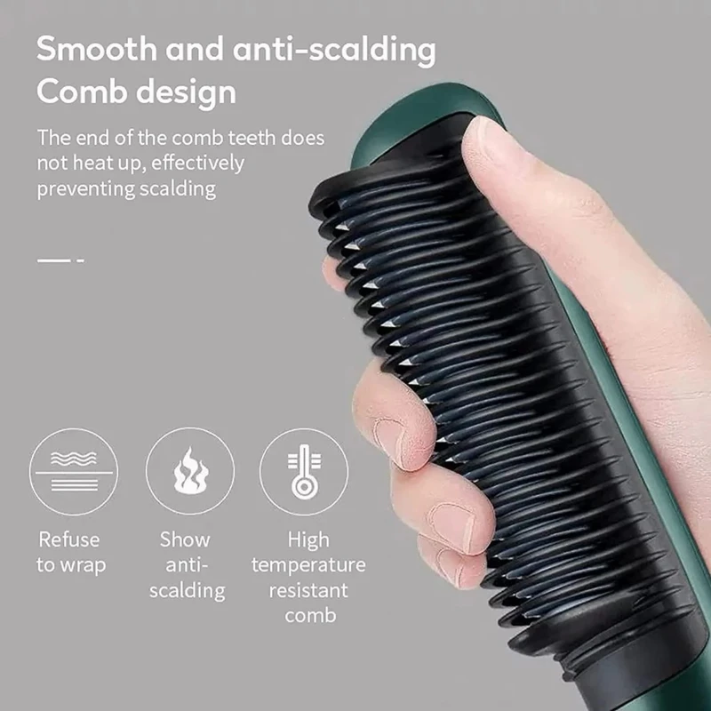 2in1 Hair Straightener + curler Comb Brush - Image 4