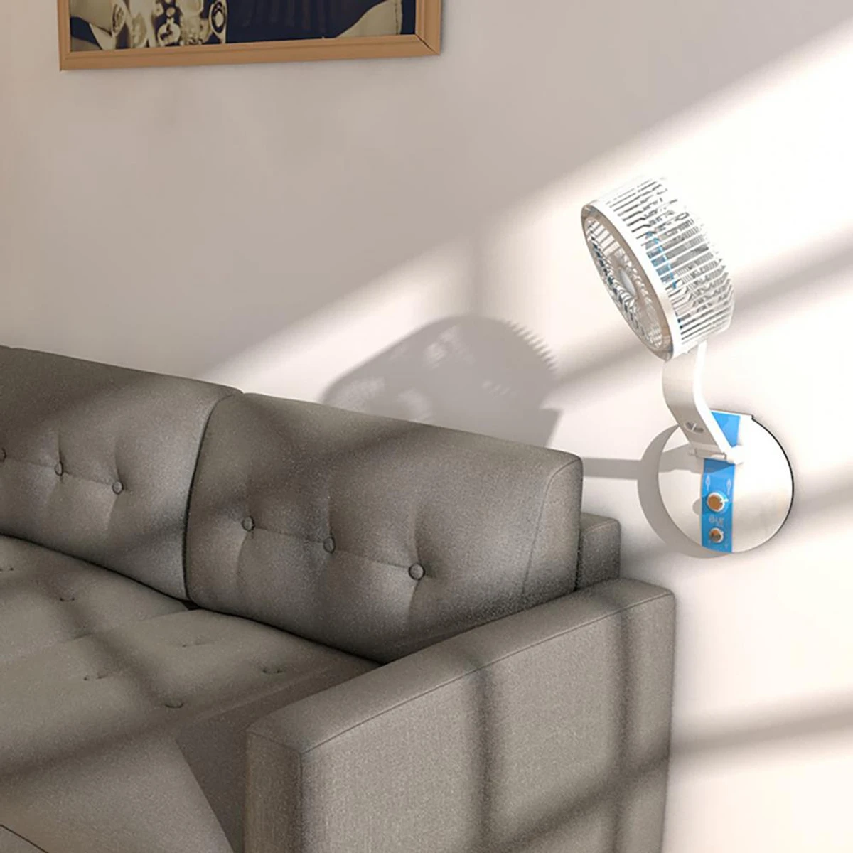 Rechargeable Folding Table Fan with Led Light - Image 4