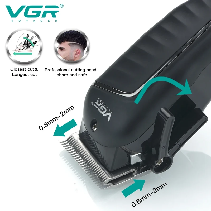 VGR Hair Clipper Professional Trimmer Rechargeable V-683 - Image 5