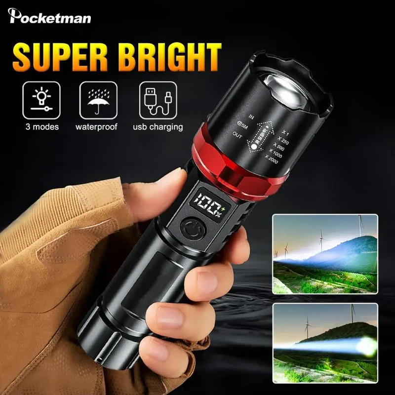 High Power Type-C USB Rechargeable Flashlight