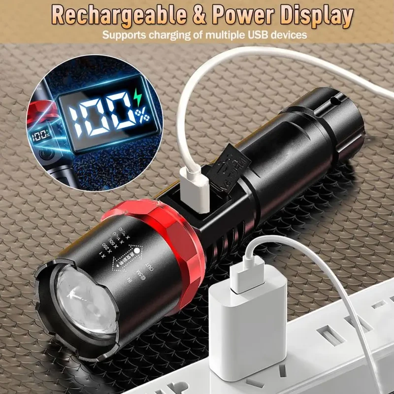 High Power Type-C USB Rechargeable Flashlight