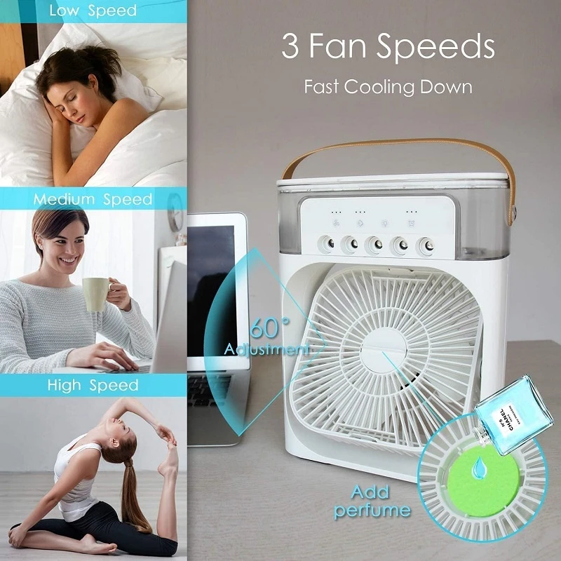 Portable Mini Water Air Cooler Table Fan - Image 3