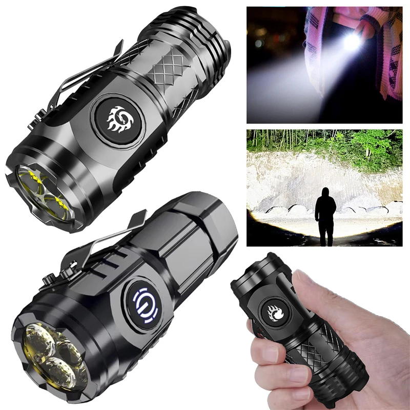 Mini Flashlight L-60 (Rechargeable ) (Plastic body) - Image 3