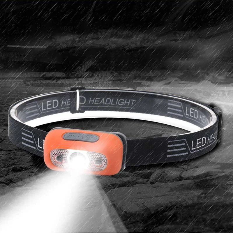 Mini Rechargeable Powerful Sensor Headlamp USB Head Flashlight Torch Headlights LED Head Light Camping Search Light - Image 5