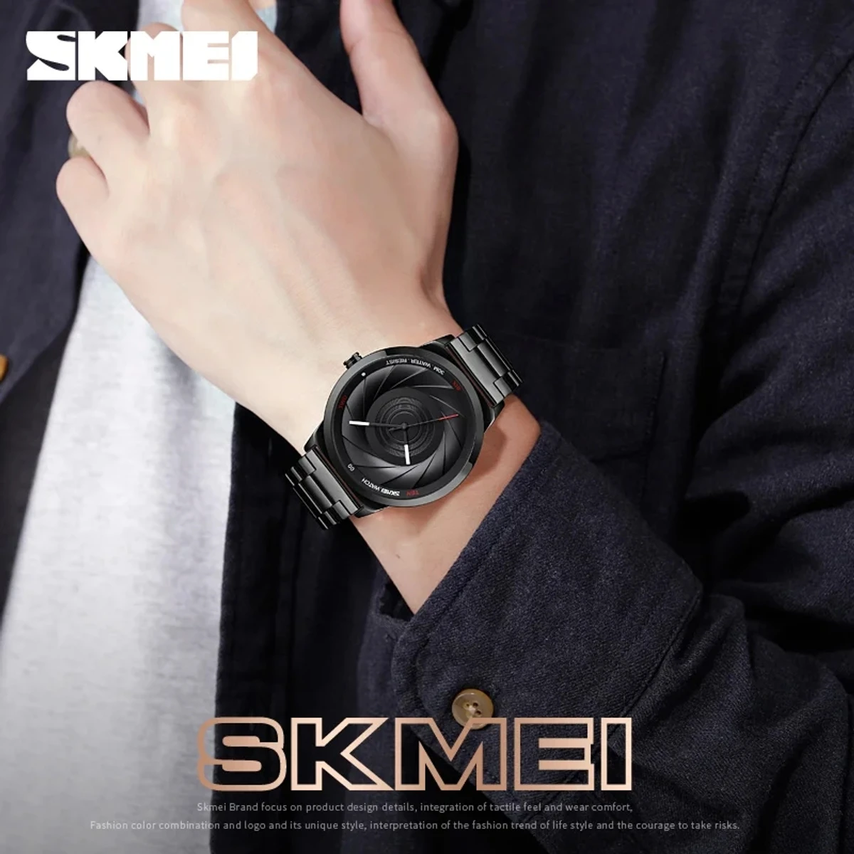 SKMEI 9210 Brand Luxury Quartz Watch Men Fashion 3D Dial Mens Watches Reloj Relogio Masculino Sport Waterproof Man Wristwatches - Image 3