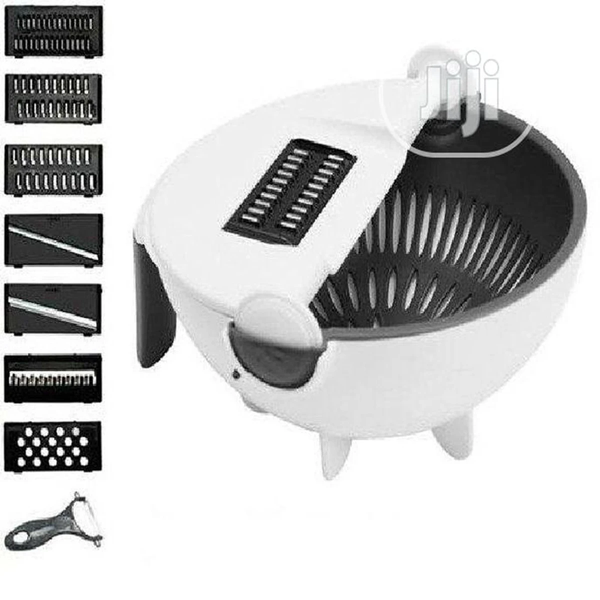 9 in 1 Multifunctional Magic Rotate Vegetable Slicer with 2L Drain Basket Veggie Fruit Shredder Grater Slicer garlic press - Image 6