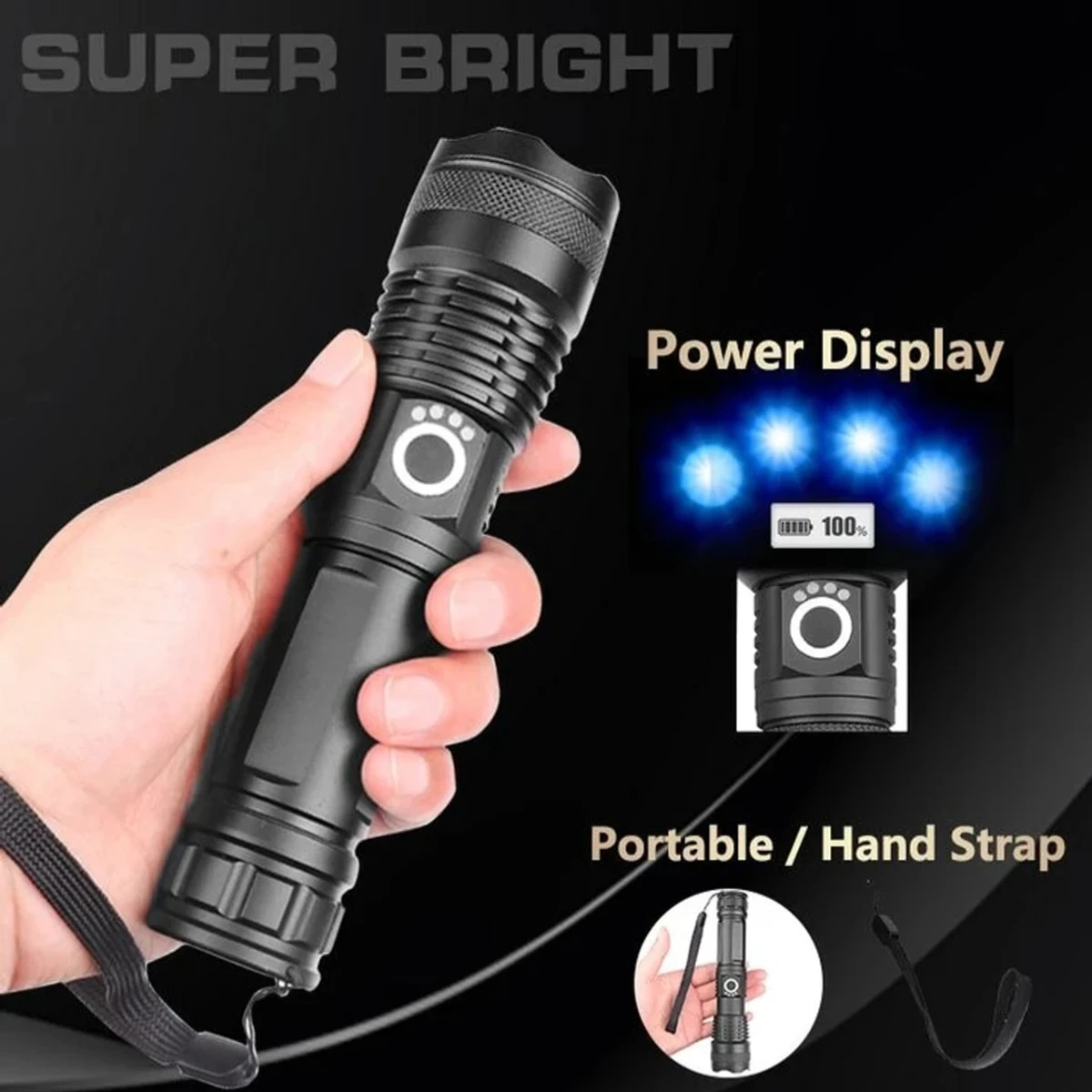 XHP50 Waterproof High Lumens LED Flashlight