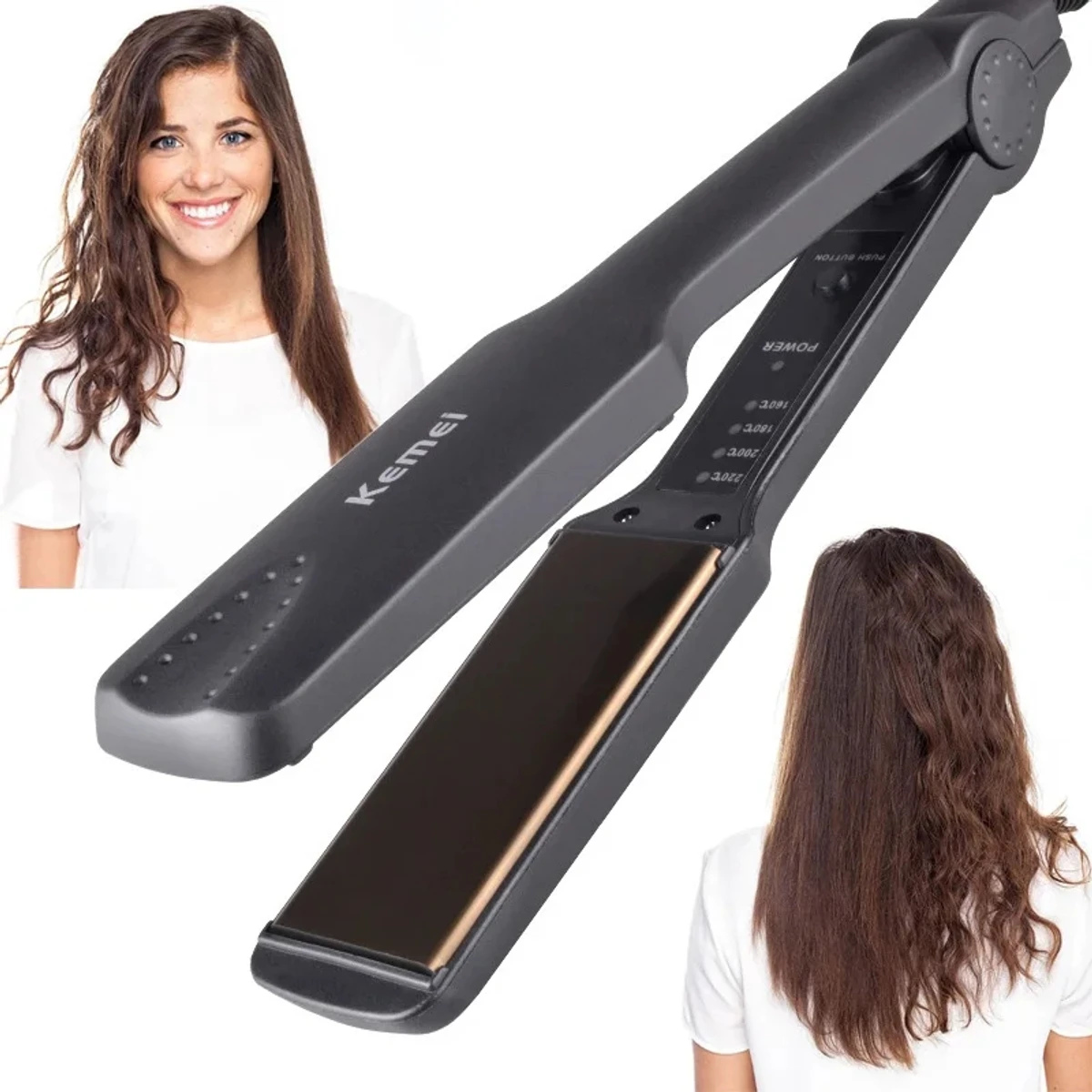 KM-329 Professional Electric Hair Straightener Flat Iron Clip Styling Tool