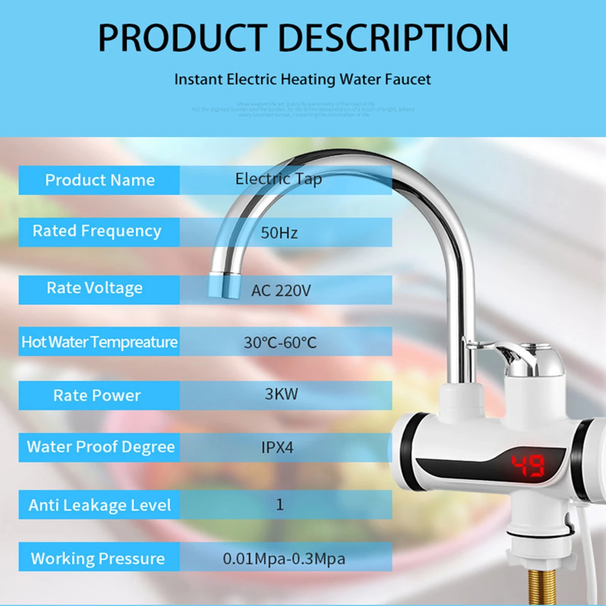 Hot Water Tap With Hand Shower ( হাত সাওয়ার সহ ) - Image 3