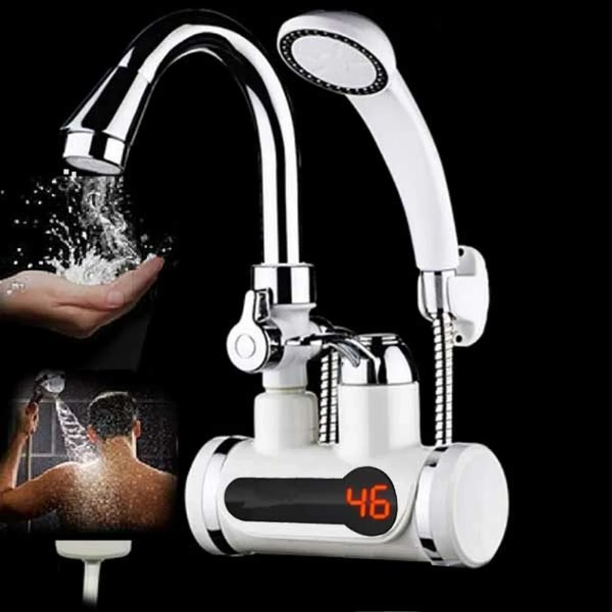 Hot Water Tap With Hand Shower ( হাত সাওয়ার সহ )