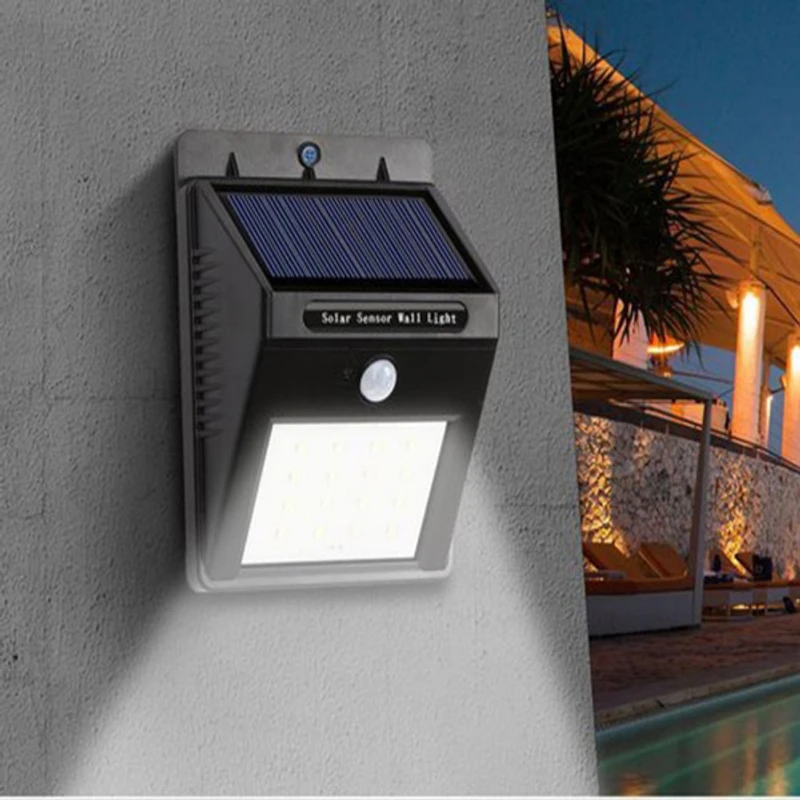 30 LED Motion Sensor Wall Solar Light Waterproof Security Lamp