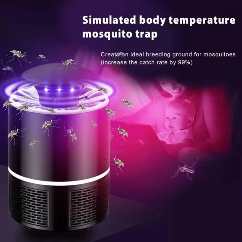 USB Electronics Mosquito Killer Trap Moth Fly Wasp LED Night Light Lamp - Image 3